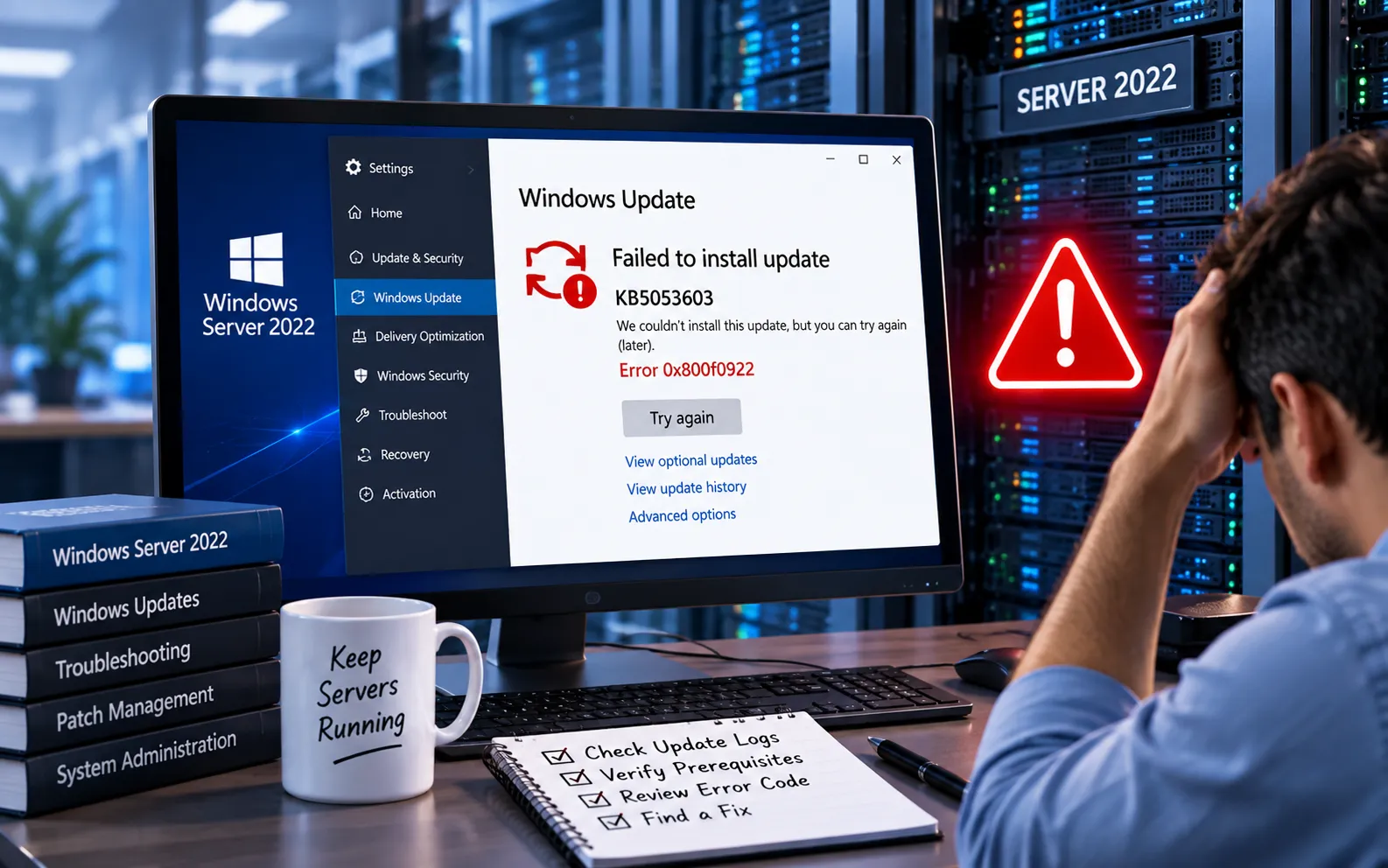 KB5053603 update error 0x80073701 on Windows Server 2022
